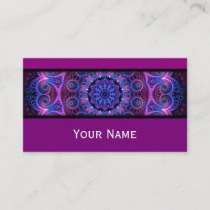 Kalejdoskop Fractal - Hearts Mandala + din text Visitkort
