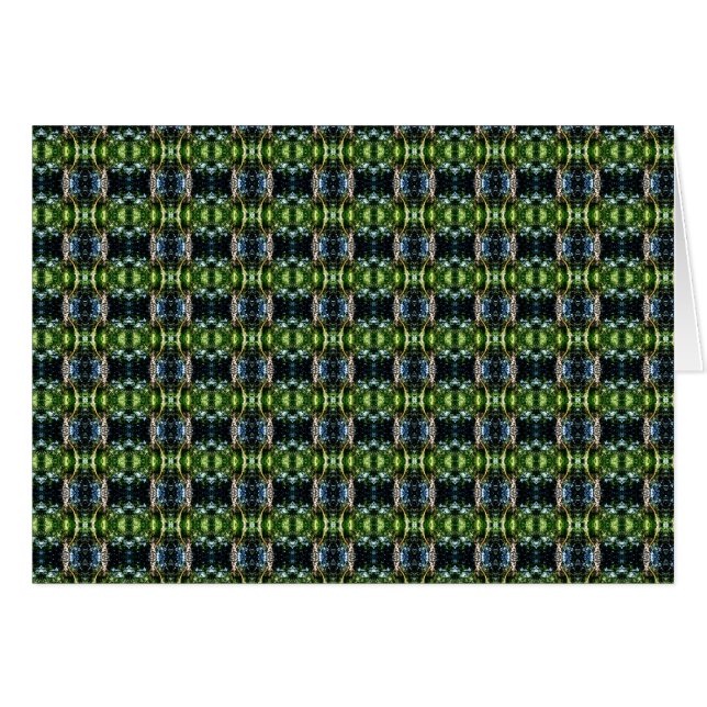 Kalejdoskop Grön Hälsningskort (Framsidan Horizontal)
