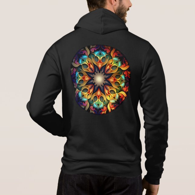 Kalejdoskop Mandala Blomdesign-23091 T Shirt (Baksida)