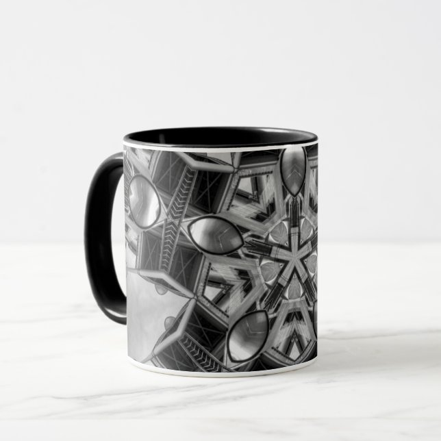 Kalejdoskop mörkgrå Stjärna... Mugg (Framsida vänster)