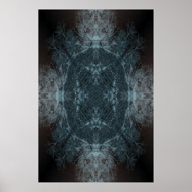 Kalejdoskop träd grenar mönster poster (Framsidan)