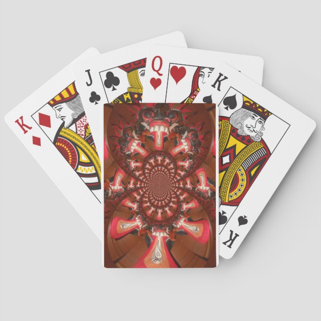 Kalejdoskop Tunga Konsttryck/Grafik Spel Kort (Baksidan)