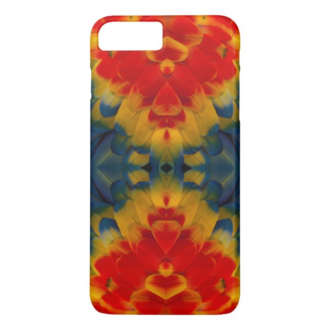 Kalejdoskopdesign med scharlakansaraa Case-Mate iPhone skal (Baksida)