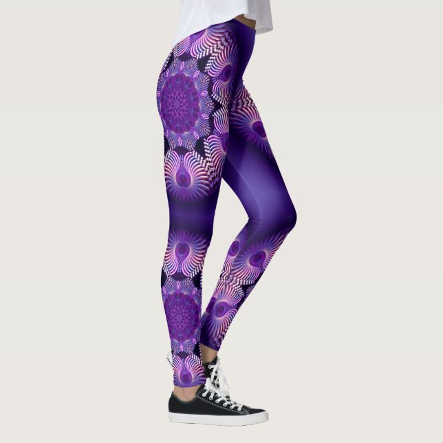 Kalejdoskopisk fraktal - Apophysis blomma I Leggings (Höger)