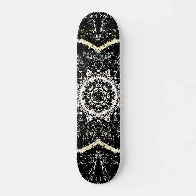 Kalejdoskopisk gotik mini skateboard bräda 18,5 cm (Framsida)