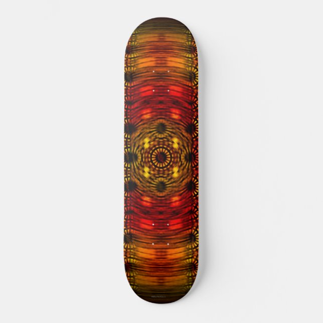 Kalejdoskopisk Rave Mini Skateboard Bräda 18,5 Cm (Framsida)