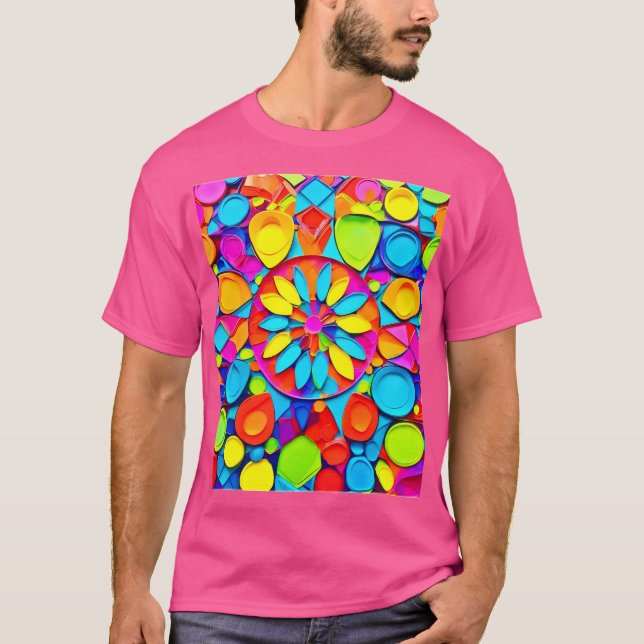 Kalejdoskopisk Symfoni Konstverk T Shirt (Framsida)