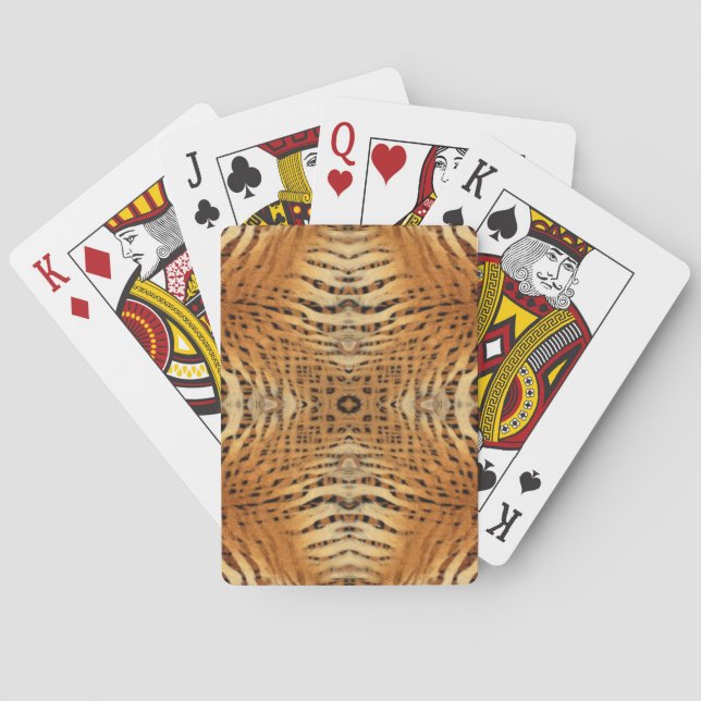 Kalejdoskopisk tigerpälsmönster spel kort (Baksidan)