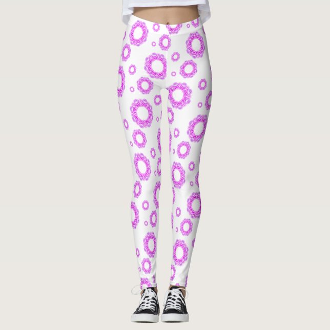 Kalejdoskopiska tryck leggings (Framsida)