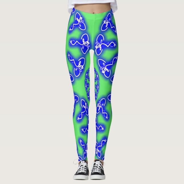 Kalejdoskopiska tryck leggings (Framsida)