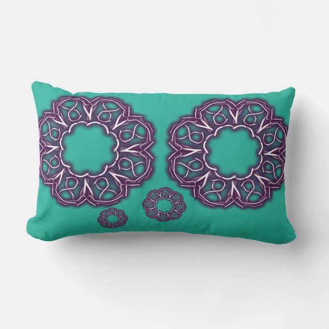 Kalejdoskopiska tryck lumbarkudde (Framsida)