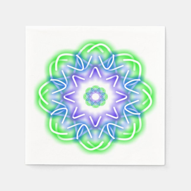 Kalejdoskopiska tryck pappersservett (Framsidan)