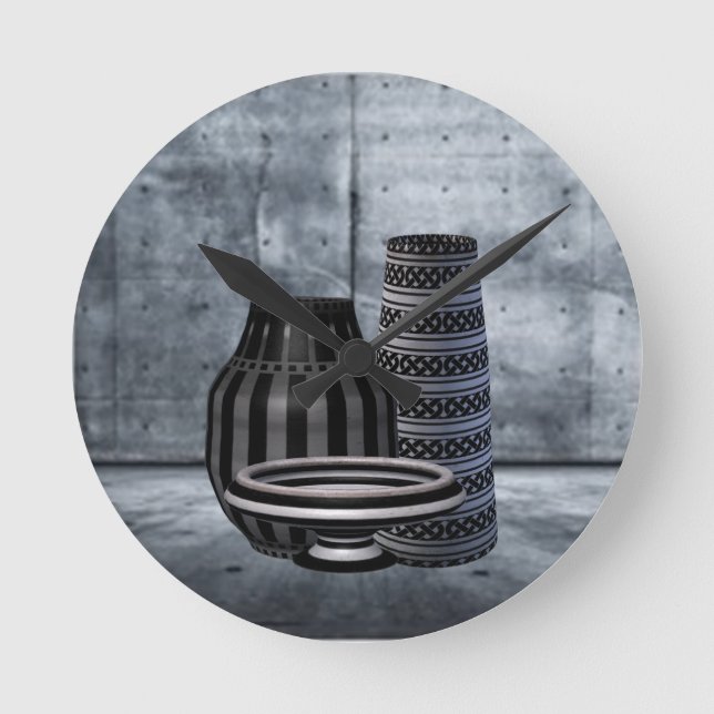 Kalejdoskopiska tryck rund klocka (Framsida)