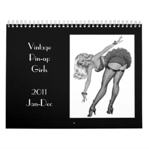 Kalendar 4 Retro Pin-up Flickor 2011 Jan-Dec Kalender