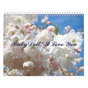 Kalendar Baby Docka! Jag älskar dig Kalender Blomm