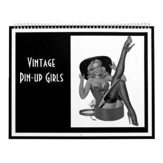 Kalendar Vintage Pin-up Flickor 14 Bilder Feb-Jan Kalender