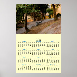 Kalendarposter för 2012 med bänk poster