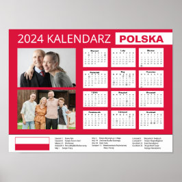Kalendarz z własnymi zdjęciami 2024 | Polen Poster
