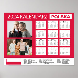 Kalendarz z własnymi zdjęciami 2024 | Polen Poster