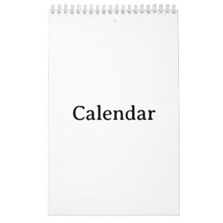 Kalender | 11" x 7" Enkel sida Liten Vit