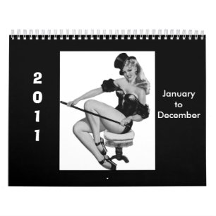 Kalender 1 Vintage-stift 2011 Jan-Dec