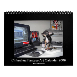 Kalender 2009 för Chihuahuafantasikonst