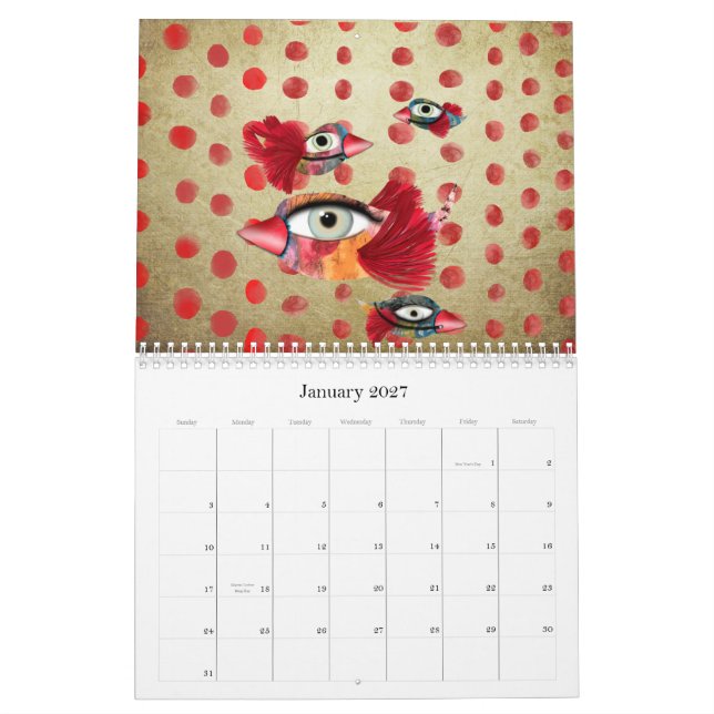 Kalender 2011 Whimsical transparens och färg (Jan 2027)