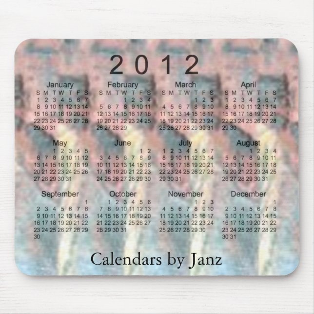 kalender 2012 3D Musmatta (Framsidan)