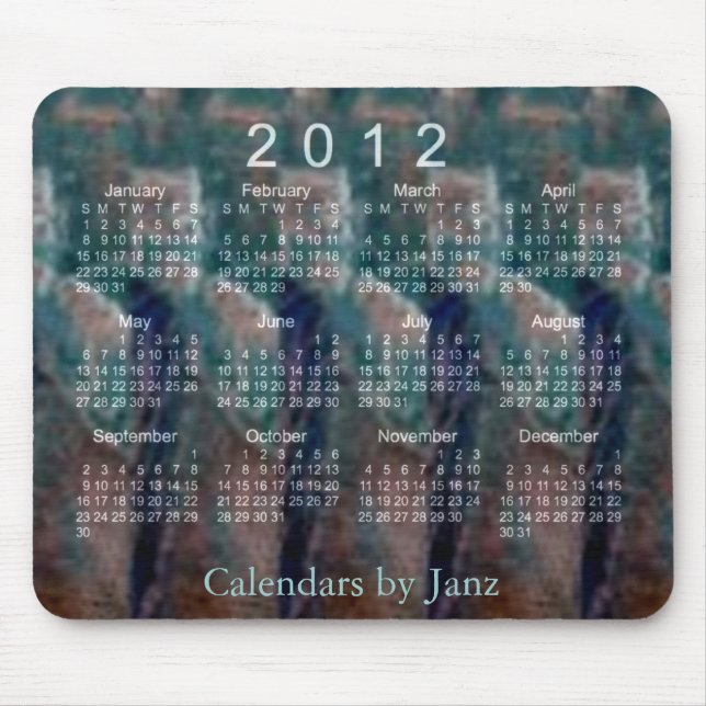 kalender 2012 3D Musmatta (Framsidan)