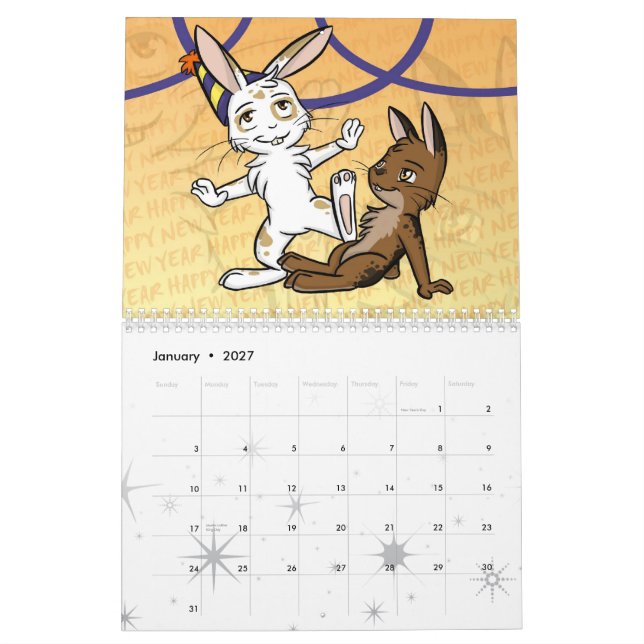 Kalender 2012 av tecknadkonst (Jan 2027)