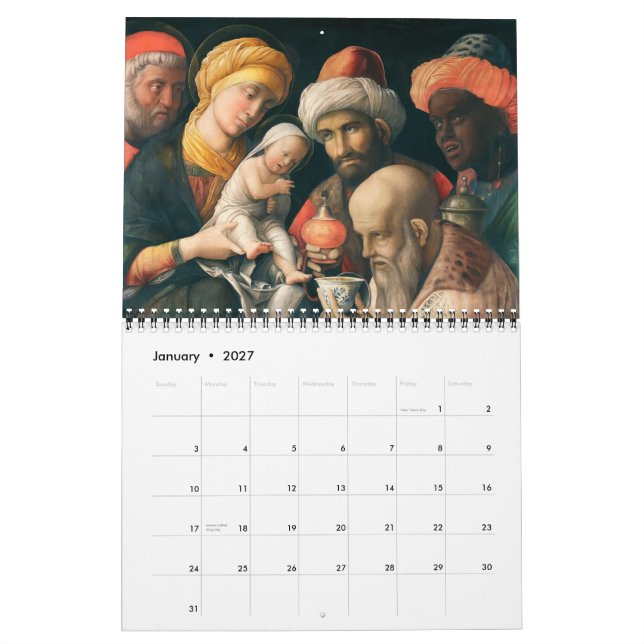 Kalender 2012 för Kristuskonstmästerverk (Jan 2027)