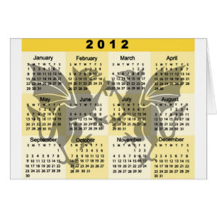 Kalender 2012 med det Gryphons trycket Hälsningskort