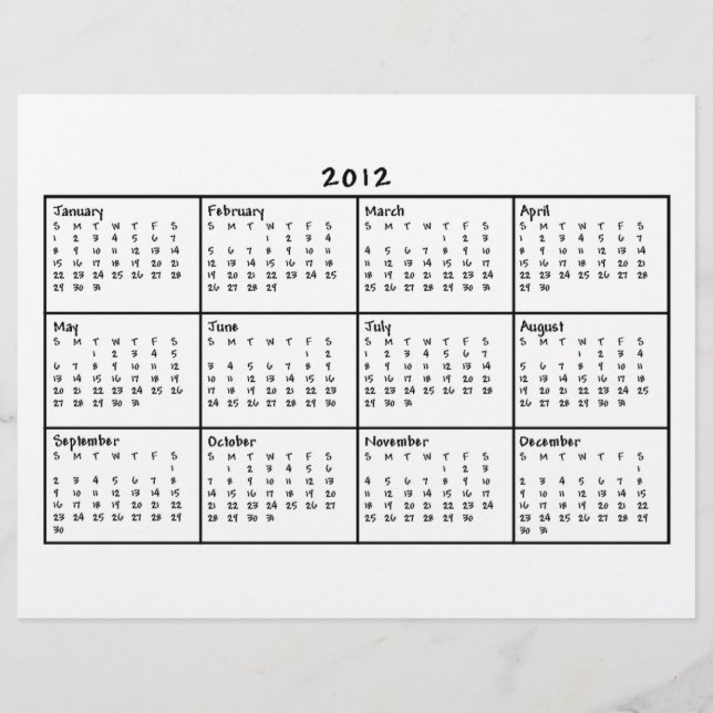Kalender 2012 reklamblad (Framsidan)