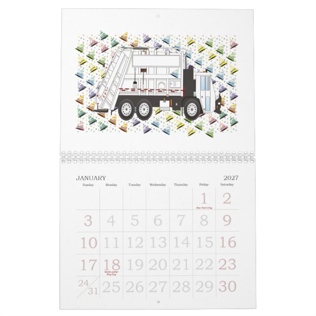 Kalender 2012 sopor lastbil (Jan 2027)