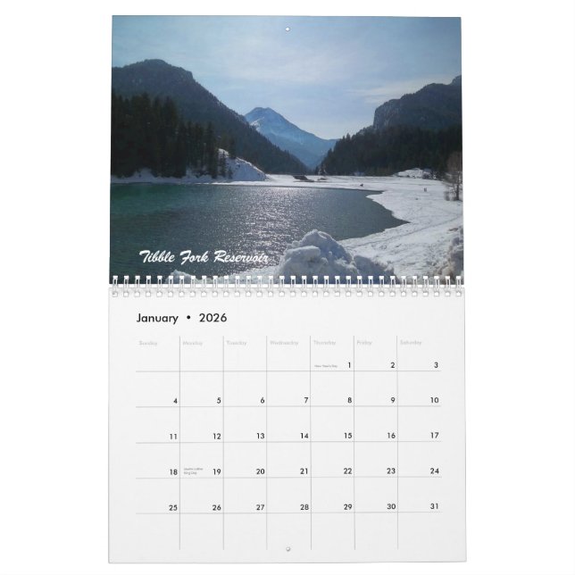 Kalender 2013 av sceniska fläckar i Utah (Jan 2026)