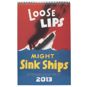 Kalender 2013 för affisch för vintagekrigförsö