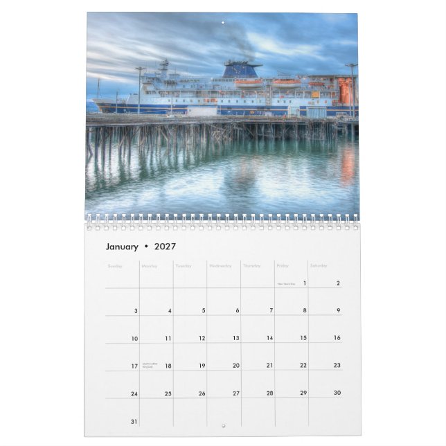 Kalender 2013 för Homer Alaska fotovägg (Jan 2027)