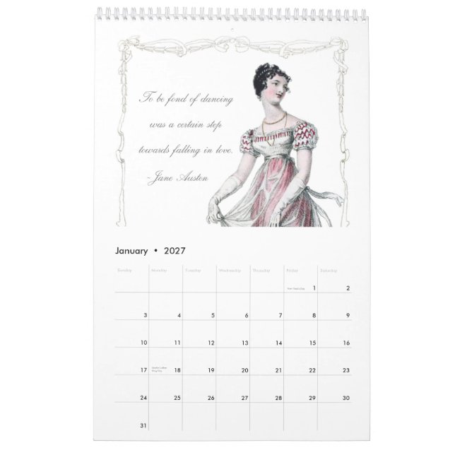 Kalender 2013 för Quotations för Jane Austen (Jan 2027)