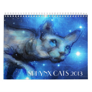 Kalender 2013 för Sphynx kattvägg Svetlana