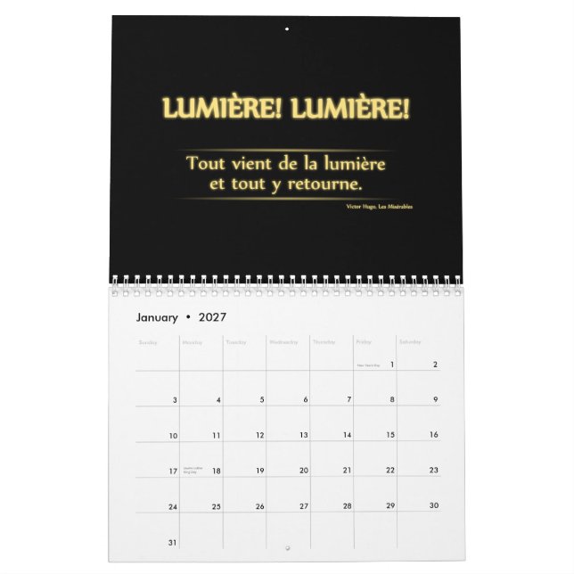 Kalender 2013, fransk (Jan 2027)