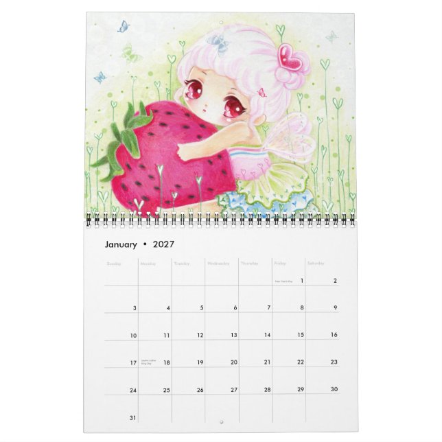 Kalender 2013 - Härliga animechibiflickor (Jan 2027)