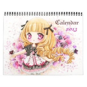 Kalender 2013 - Härliga animechibiflickor