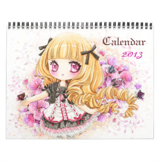 Kalender 2013 - Härliga animechibiflickor