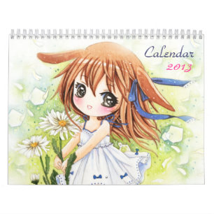 Kalender 2013 - Härliga animechibiflickor
