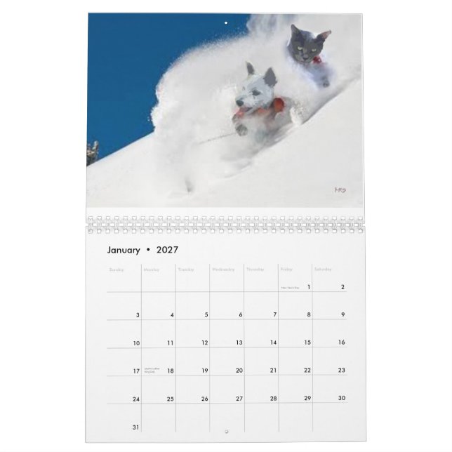 KALENDER 2013, ROLIGA HUSDJURDIAGRAM, (Jan 2027)