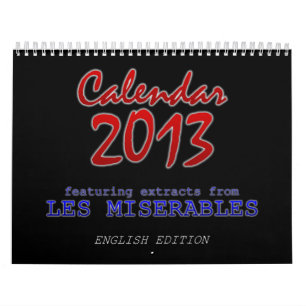 Kalender 2013 som är engelsk