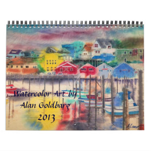 KALENDER 2013 - VATTENFÄRGKONST AV ALAN GOLDBARG