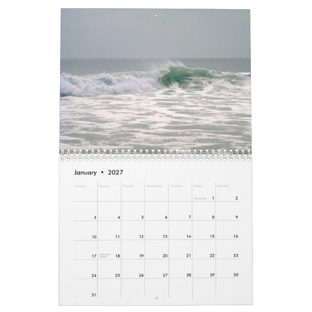 Kalender 2013 vid havet (Jan 2027)