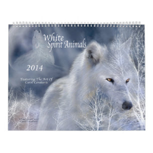Kalender 2014 för konst för vitandedjur