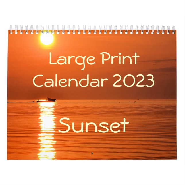 Kalender 2014 för stort tryck - solnedgång (Omslag)